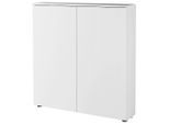 Livetastic Schuhschrank, Weiß, Holzwerkstoff, 4 Fächer, 100x103x22 cm, stehend, Garderobe, Schuhaufbewahrung, Schuhschränke