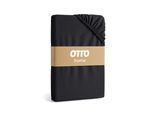 Spannbettlaken OTTO HOME "PHYSALIS in BASIC und PREMIUM Qualität, 100% Baumwolle", schwarz, B:140cm L:200cm, Jersey (160 g/m²), Obermaterial: 100% Baumwolle, Bettlaken, Spannbettlaken, für Matratzen bis 18 cm Höhe, Bettlaken, Spannbetttuch, pflegeleicht