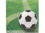 Papstar Servietten „Football“, 3-lagig, 1/4-Falz, FSC®-zertifiziert, B 330 x H 330 mm, Tissue, mehrfarbig bedruckt, 20 Stück