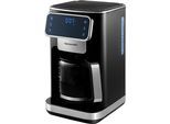 HANSEATIC Filterkaffeemaschine "HCMD151100BD", schwarz (silber, schwarz), 1,5 l, 12, Kaffeemaschinen, inkl. 3 Jahre Herstellergarantie, Filterkaffeemaschine