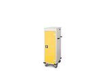 Laptopwagen mit Ladefunktion, 2-Punkt-Verriegelung, Feststellbremse, CH-Stecker, 10 Fächer, B 530 x T 1250 x H 500, gelb