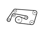 CONTINENTAL CTAM Keilrippenriemensatz 6pk2260k2 für Mercedes