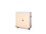 Laptopwagen mit Ladefunktion, 2-Punkt-Verriegelung, CH-Stecker, Feststellbremse, 30 Fächer, B 1310 x T 500 x H 1250, hellelfenbein