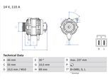 BOSCH Generator 0986080640 für HYUNDAI KIA