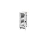 Laptopwagen mit Ladefunktion, 2-Punkt-Verriegelung, CH-Stecker, Feststellbremse, 10 Fächer, B 530 x T 1250 x H 500, lichtgrau