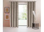 Gardine "LADINA" Gr. 1, beige (sand beige), B:140cm H:145cm, Polyester, Recyceltes Material, LEGER HOME BY LENA GERCKE, Gardinen, Gardine, blickdichter Vorhang, Samt Vorhang