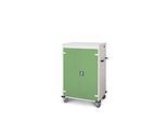 Laptopwagen mit Ladefunktion, 2-Punkt-Verriegelung, CH-Stecker, Feststellbremse, 20 Fächer, B 920 x T 500 x H 1250, grün