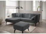 Ecksofa HOME AFFAIRE "Colori modern und bequem, schmale Armlehnen, tolle Detailverarbeitung", grau (anthrazit), B:264cm H:80cm T:160cm, 100% Polyester, Sofas, Ecksofa, Holzfußfarbe wählbar, inkl. 4x Zierkissen