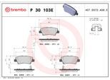 BREMBO Bremsbelagsatz, Scheibenbremse p30103e für HYUNDAI KIA