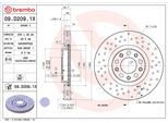 BREMBO Bremsscheibe 09d2091x 305mm 28mm für JEEP (GAC FCA)