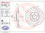 BREMBO Bremsscheibe 08d8831x Gelocht 302mm 12mm für Volvo ASIA GEELY LYNK & CO