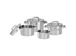 Kochtopfset Silver Line aus Edelstahl, 7-teilig