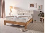 Boxspringbett HOME AFFAIRE "Villads", beige (sabbia), B:179cm L:231cm, Komplettbetten, Boxspringbett, Liegefläche: 160/200 cm aus Balkeneiche, Inside-Boxspring-Unterbau