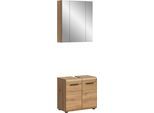Badmöbel-Set WELLTIME "FLORENZ, 2-teilige Badkombination, hochwertige MDF-Front", braun (artisan oak nb), B:60cm H:185cm T:30cm, Holzwerkstoff, MDF, Kastenmöbel-Sets, Badmöbel-Set, Bad-Kombination, Bad-Möbel, Badezimmer, Kombination, Kombi
