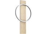 EGLO Wandleuchte "Boyal Wandlampe, FSC zerifiziert, Holz, Metall, Flurlampe, Lampe", beige (schwarz), 1, H: 56cm, 1 Stk., Leuchten, Wand-/Deckenleuchte - L30 x H56 x AL7,5 cm - schwarz, braun, Wandleuchte