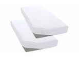 Spannbettlaken OTTO HOME "BLACKBERRY in BASIC und PREMIUM Qualität, 100% Baumwolle", weiß, B:90cm L:200cm, Jersey (110 g/m²), Obermaterial: 100% Baumwolle, Bettlaken, Spannbettlaken, für hohe Matratzen bis 28 cm, Bettlaken, Spannbetttuch, pflegeleicht, Topseller
