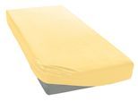 Spannbettlaken OTTO HOME "PHYSALIS in BASIC und PREMIUM Qualität, 100% Baumwolle", gelb, B:200cm L:200cm, Jersey (110 g/m²), Obermaterial: 100% Baumwolle, Bettlaken, Spannbettlaken, für Matratzen bis 18 cm Höhe, Bettlaken, Spannbetttuch, pflegeleicht