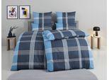 Bettwäsche TOM TAILOR HOME "Ole", blau (blau, marine), B/L: 135cm x 200cm, 1 Stk., 1 Stk., Renforcé, B/L: 80cm x 80cm, 2 Stk., Renforcé, Obermaterial: 100% Baumwolle, Bettwäsche, Bettwäsche, karierte Bettwäsche aus Baumwolle, mit Reißverschluss