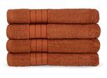 Handtücher GOOD MORNING "Uni Good Morning", orange (terrakotta), B:50cm L:100cm, Frottier, Obermaterial: 100% Baumwolle, Handtücher, Baumwolle, Walkfrottee, Bordüre, 500 GSM, Einfarbig, ohne Aufhängung