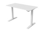 Mid.you , Weiß , Metall, Kunststoff, Holzwerkstoff , rechteckig , 120x75-120x60 cm , höhenverstellbar , Büromöbel, Schreibtische, Schreibtische