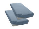 Spannbettlaken OTTO HOME "PHYSALIS in BASIC und PREMIUM Qualität, 100% Baumwolle", blau (mittelblau), B:70cm L:140cm, Jersey (110 g/m²), Obermaterial: 100% Baumwolle, Bettlaken, Spannbettlaken, für Matratzen bis 18 cm Höhe, Bettlaken, Spannbetttuch, pflegeleicht