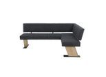 P & B , Anthrazit , Textil, Holzwerkstoff , Holzoptik , nur wie online abgebildet bestellbar, L-Form , 210x87 cm , mit Rückenlehne , Esszimmer, Bänke, Polsterbänke