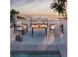 Beldano , Naturfarben, Dunkelgrau, Beige , Metall, Kunststoff, Textil , Füllung: Schaumstoff,Polyester , einzeln stellbar , gastro- und objekttauglich, UV-beständig , Gartenmöbel, Loungemöbel, Loungegarnituren