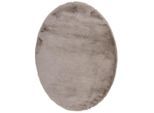 Novel Hochflorteppich, Taupe, Textil, Uni, oval, 70x130 cm, Oeko-Tex® Standard 100, für Fußbodenheizung geeignet, Teppiche & Böden, Teppiche, Hochflorteppiche & Shaggys