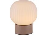 JUST LIGHT LED Tischleuchte "NAMI", beige (sand), 1, Ø 15cm H: 17cm, 1 Stk., Leuchten, dimmbar über Touchdimmer, Memory nach Trennung vom Netz, LED Tischleuchte