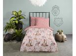 Babybettwäsche GOOD MORNING "Bibi blossom", rosa, B/L: 120cm x 150cm, 1 Stk., 1 Stk., Renforcé, B/L: 70cm x 60cm, 2 Stk., Renforcé, Obermaterial: 100% Baumwolle, Bettwäsche, Baumwolle, 120x150, Reißverschluss, Wende, Baby, Mädchen, Bambi, Rosa