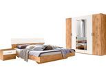 Schlafzimmer-Set WIMEX "Katrin", weiß (plankeneichefarben, weiß), B/H: 180cm x 200cm, Schlafzimmermöbel-Sets, Topseller