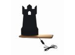 Möbelix , Schwarz , Holz, Metall, Holzwerkstoff , Eiche , 12x28.5x27 cm , RoHS, Europäischer Sicherheitsstandard , Schnurschalter, einfach zu transportieren ,