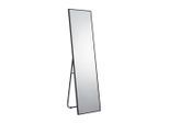 Livetastic , Schwarz , Metall, Glas , rechteckig , 40x150x2 cm , Ganzkörperspiegel , Kleinmöbel, Spiegel, Standspiegel