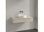 Villeroy und Boch Antao Waschtisch-Unterschrank K09110HJ 100x19x50cm, Waschbeckenplattenfarbe Lack, silk grey matt lacquer