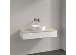 Villeroy und Boch Antao Waschtisch-Unterschrank K09113MT 100x19x50cm, Waschbeckenplattenfarbe botticino, white matt lacquer