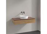 Villeroy und Boch Antao Waschtisch-Unterschrank K09112HN 100x19x50cm, Waschbeckenplattenfarbe warm walnut, honey oak