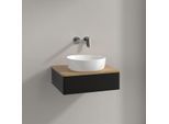 Villeroy und Boch Antao Waschtisch-Unterschrank K07011PD 60x19x50cm, Waschbeckenplattenfarbe honey oak, black matt lacquer