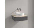 Villeroy und Boch Antao Waschtisch-Unterschrank K07013GK 60x19x50cm, Waschbeckenplattenfarbe botticino, anthracite matt lacquer