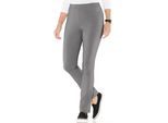Schlupfhose CLASSIC BASICS, Damen, Gr. 24, Kurzgrößen, grau, 77% Viskose, 20% Polyamid, 3% Elasthan, unifarben, lang, Hosen Schlupfhose
