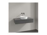 Villeroy und Boch Antao Waschtisch-Unterschrank K09150GK 100x19x50cm, Hahnloch, Waschbeckenplattenfarbe Lack, anthracite matt lacquer