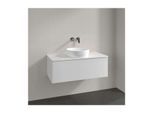Villeroy und Boch Antao Waschtisch-Unterschrank K31050GF 100x36x50cm, Hahnloch, Waschbeckenplattenfarbe Lack, glossy white lacquer