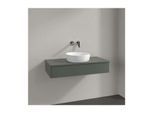 Villeroy und Boch Antao Waschtisch-Unterschrank L09050HL mit Beleuchtung, 1 Auszug, 1000 x 190 x 500 mm, Front ohne Struktur, Leaf Green Matt Lacquer / Leaf Green Matt Lacquer