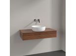 Villeroy und Boch Antao Waschtisch-Unterschrank K09112HM 100x19x50cm, Waschbeckenplattenfarbe warm walnut, warm walnut