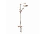 Kludi DIVE Dive X 3S Thermostat-Dual-Shower-System 69067N1-00 mit Handbrause, mit Kopfbrause Ø 25 cm, Brushed bronze PVD