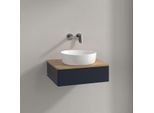Villeroy und Boch Antao Waschtisch-Unterschrank K07011HG 60x19x50cm, Waschbeckenplattenfarbe honey oak, midnight blue matt lacquer