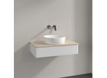 Villeroy und Boch Antao Waschtisch-Unterschrank K08013GF 80x19x50cm, Waschbeckenplattenfarbe botticino, glossy white lacquer