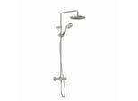 Kludi DIVE Dive X 3S Thermostat-Dual-Shower-System 69067N5-00 mit Handbrause, Kopfbrause Ø 25 cm, Stainless brushed nic
