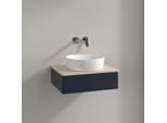 Villeroy und Boch Antao Waschtisch-Unterschrank K07013HG 60x19x50cm, Waschbeckenplattenfarbe botticino, midnight blue matt lacquer