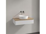 Villeroy und Boch Antao Waschtisch-Unterschrank K08011GF 80x19x50cm, Waschbeckenplattenfarbe honey oak, glossy white lacquer