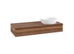 Villeroy und Boch Antao Waschtisch-Unterschrank K12012HM 120x19x50cm, Waschbeckenplattenfarbe warm walnut, warm walnut